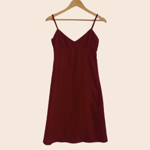 Zara Red Velvet 90's Style Mini Dress Size Medium - Picture 1 of 11